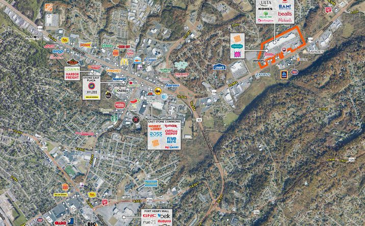 Pictures of Retail property located at 2626 E Stone Dr, Kingsport, TN 37660 for lease - image #1