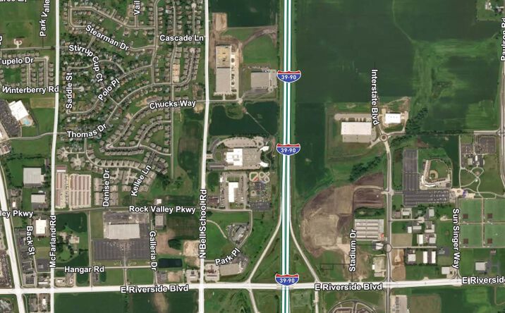Pictures of Industrial, Land property located at 90/I-39 and East Riverside Boulevard, Loves Park, IL 61111 for lease - image #1