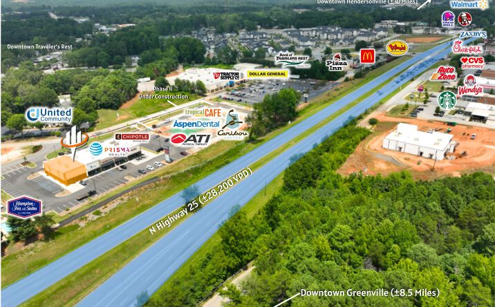Pictures of Retail property located at 571 Roe Center Ct, Travelers Rest, SC 29690 for lease - image #1