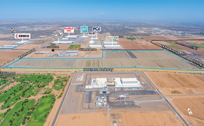 Pictures of Industrial, Land property located at Reems Rd & Northern Pkwy, Glendale, AZ 85355 for lease - image #1