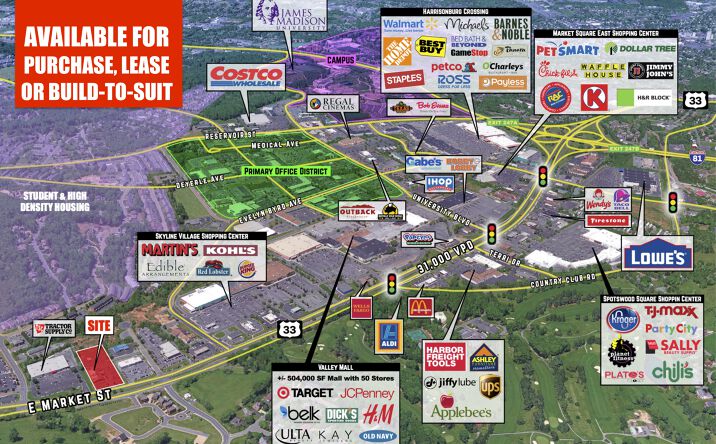 Pictures of Retail, Land property located at 2335 East Market Street, Harrisonburg, VA 22801 for lease - image #1