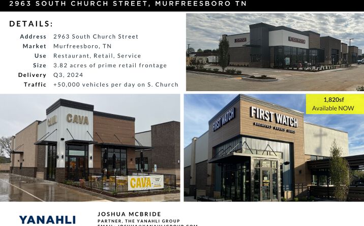 Pictures of Retail, Restaurant, Office property located at 2963 S Church St, Murfreesboro, TN 37127 for lease - image #1