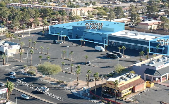 Pictures of Retail property located at 2555 E Tropicana Ave, Las Vegas, NV 89121 for lease - image #1