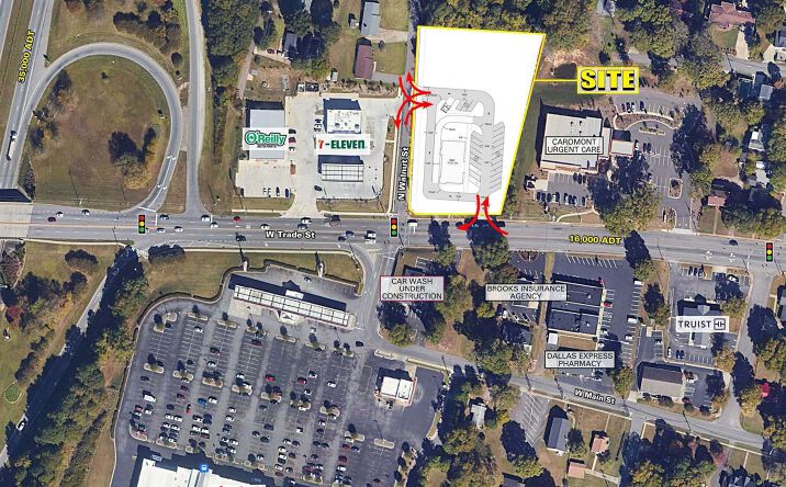 Pictures of Land property located at W Trade St & N Walnut St, Dallas, NC 28034 for lease - image #1