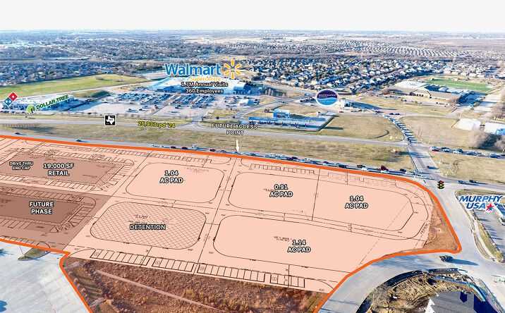 Pictures of Retail, Land property located at SWQ Main Street & FM 1187, Crowley, TX 76036 for lease - image #1