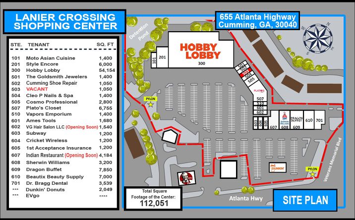 Pictures of Retail property located at 655 Atlanta Hwy, Cumming, GA 30040 for lease - image #1