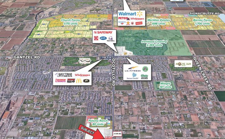 Pictures of Retail, Land property located at Ocotillo Road & Schnepf Road - West of Southwest Corner, San Tan Valley, AZ 85140 for lease - image #1