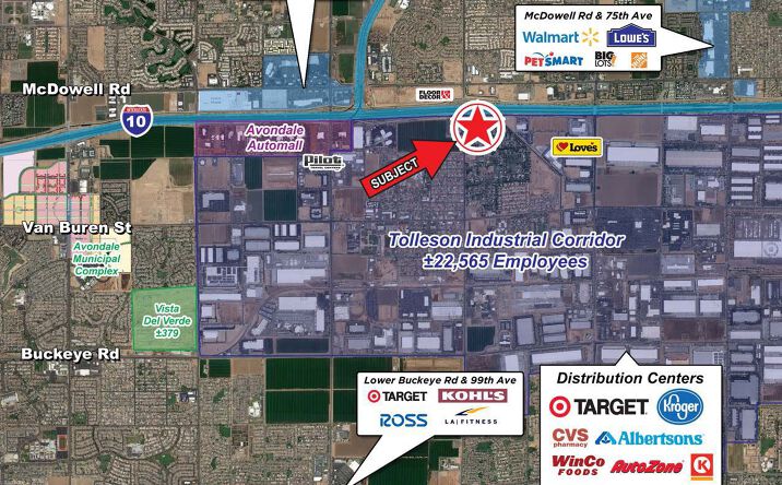 Pictures of Land property located at Interstate 10 & Loop 101 - East of the Southeast Corner, Tolleson, AZ 85353 for lease - image #1