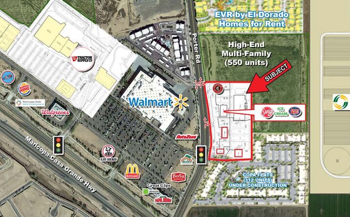 Pictures of Retail, Land property located at Northeast Corner of Maricopa-Casa Grande Hwy and Porter Rd, Maricopa, AZ 85138 for lease - image #1