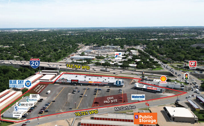 Pictures of Retail property located at 5215 McCart Ave., Fort Worth, TX 76115 for lease - image #1