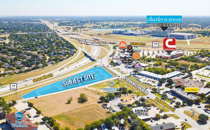 Pictures of Retail, Land property located at NWC of TX-114 & Byron Nelson Blvd, Roanoke, TX 76262 for lease - image #1