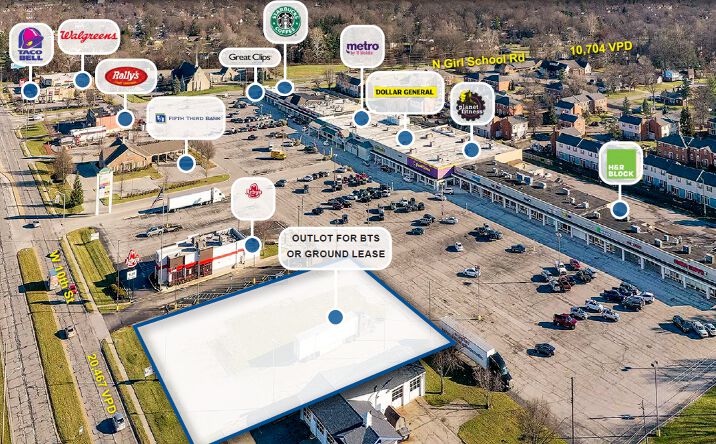 Pictures of Retail property located at 7315 W 10th St, Indianapolis, IN 46214 for lease - image #1