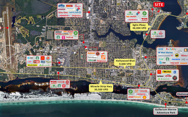 Pictures of Retail, Office, Land property located at 710 Eglin Pkwy NE, Fort Walton Beach, FL 32547 for lease - image #1
