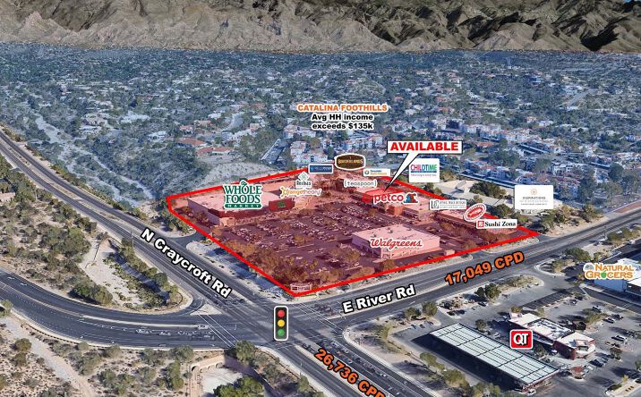 Pictures of Retail property located at NEC River Rd & Craycroft Rd Tucson, Tucson, AZ 85718 for lease - image #1