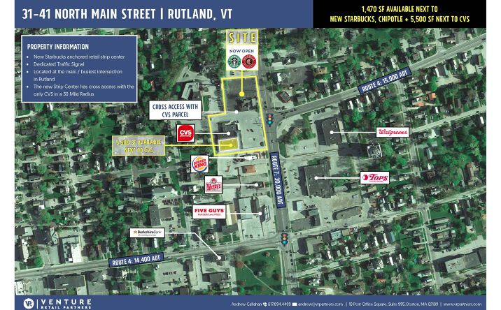 Pictures of Retail property located at 31-41 North main street, Rutland, VT 05701 for lease - image #1