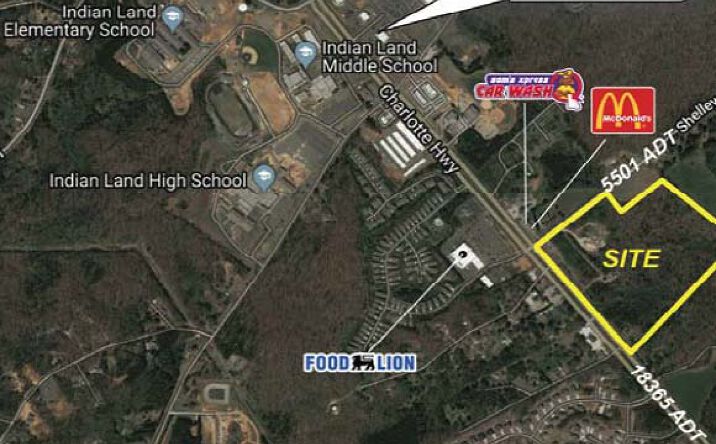 Pictures of Land property located at Int Hwy 521 & Shelley Mullis Rd, Indian Land, SC 29707 for lease - image #1