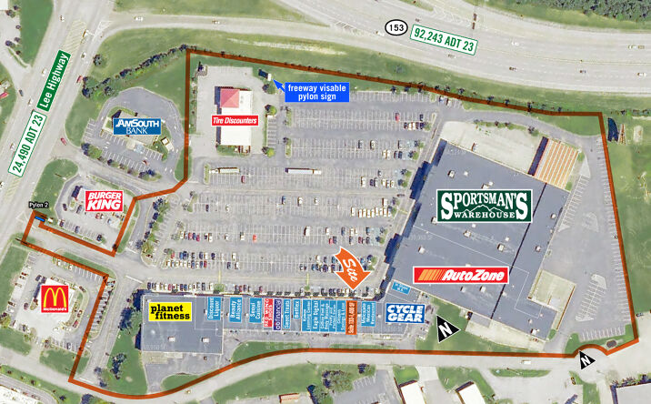 Pictures of Retail property located at 6231 Perimeter Dr, Chattanooga, TN 37421 for lease - image #1