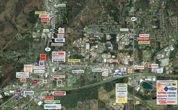 Pictures of Retail property located at 50 Commons Way, Oxford, AL 36203 for lease - image #1