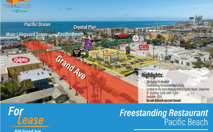 Pictures of Retail property located at 856 Grand Ave, San Diego, CA 92109 for lease - image #1