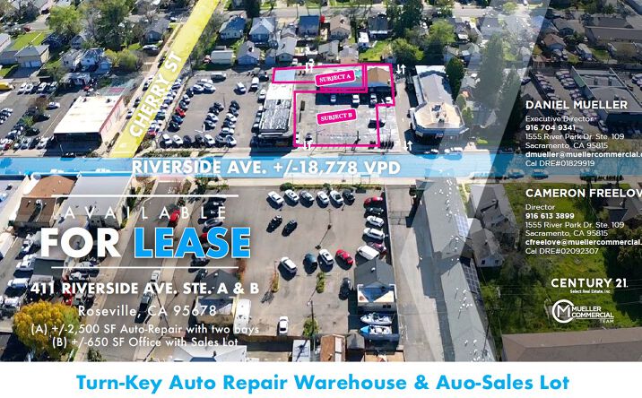 Pictures of Retail, Industrial, Land property located at 411 Riverside Ave, Roseville, CA 95678 for lease - image #1