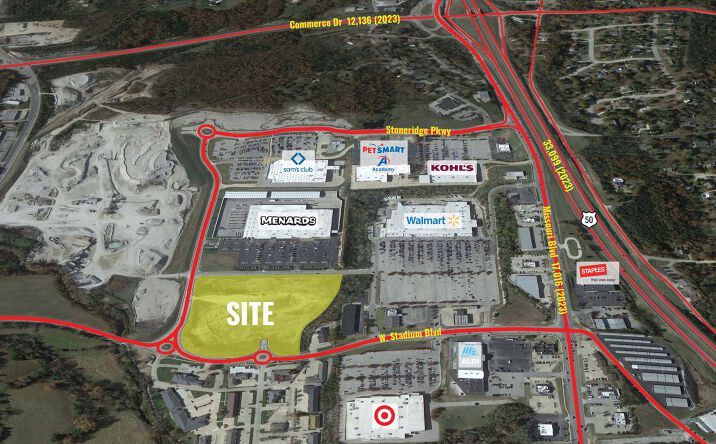 Pictures of Land property located at Land In Front of Menards, Jefferson City, MO 65109 for lease - image #1