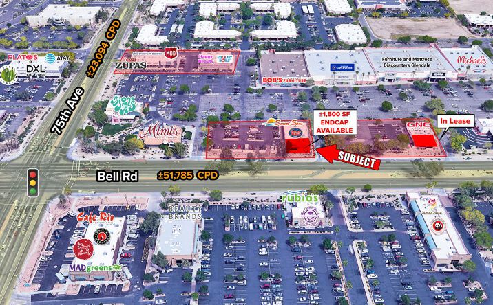 Pictures of Retail, Restaurant property located at NEC of Bell Road & 75th Ave Glendale, Glendale, AZ 85383 for lease - image #1