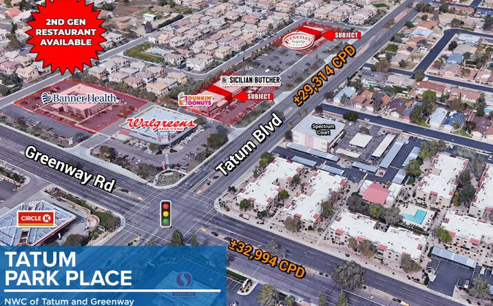 Pictures of Retail property located at NWC of Tatum Blvd and Greenway Rd, Phoenix, AZ 85032 for lease - image #1