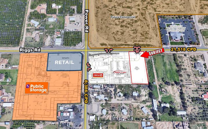 Pictures of Retail, Land property located at SEC Riggs Rd & Power Rd Queen Creek, Queen Creek, AZ 85142 for lease - image #1
