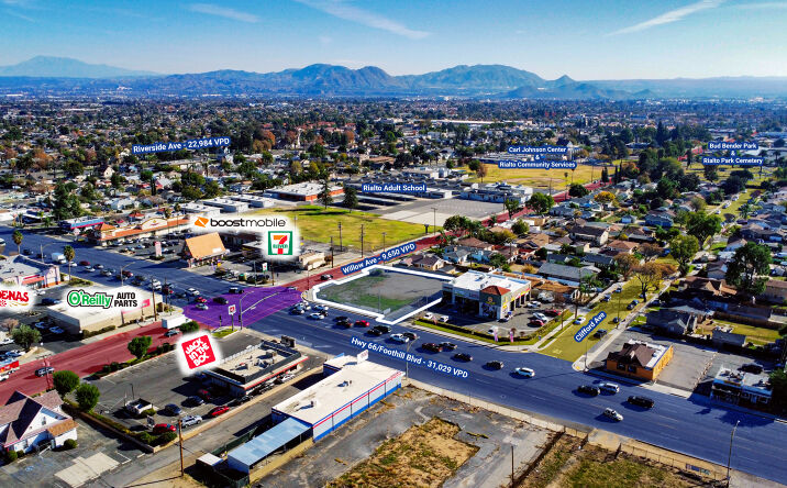 Pictures of Retail property located at 303 W Foothill Blvd, Rialto, CA 92376 for lease - image #1