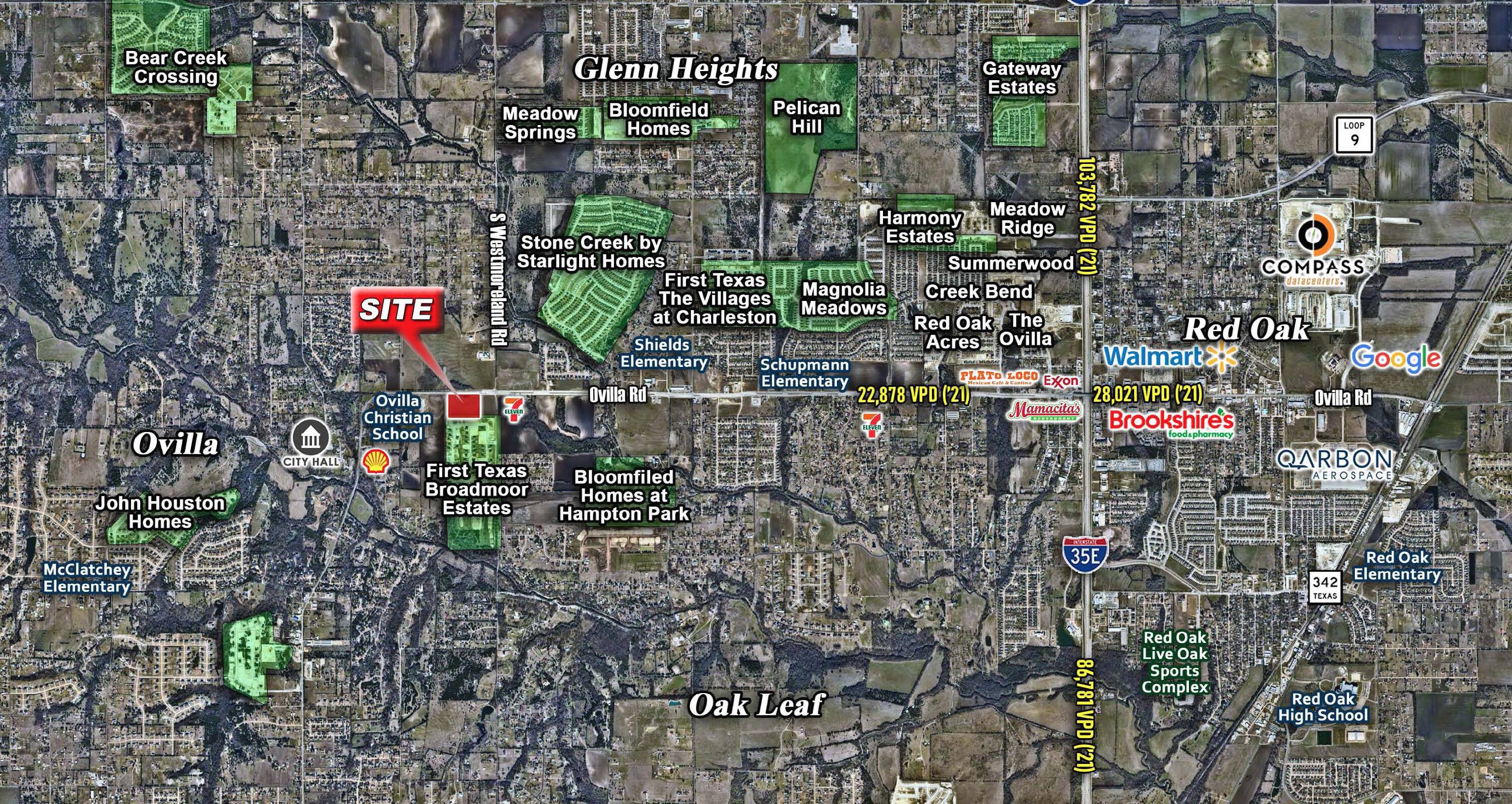 SWQ Ovilla Rd & Westmoreland Rd Ovilla, Texas, Red Oak, TX 75154 Land