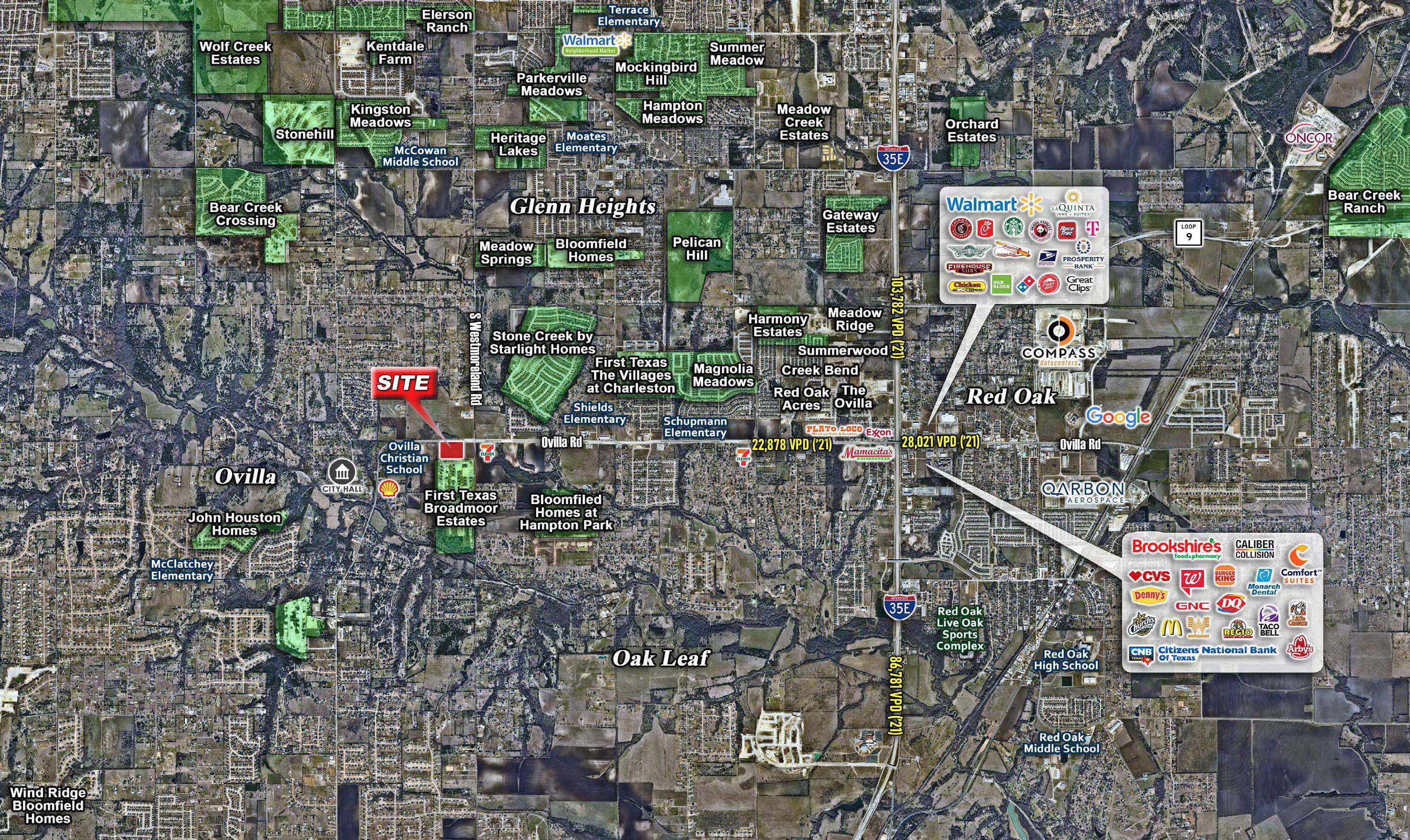 SWQ Ovilla Rd & Westmoreland Rd Ovilla, Texas, Red Oak, TX 75154 Land
