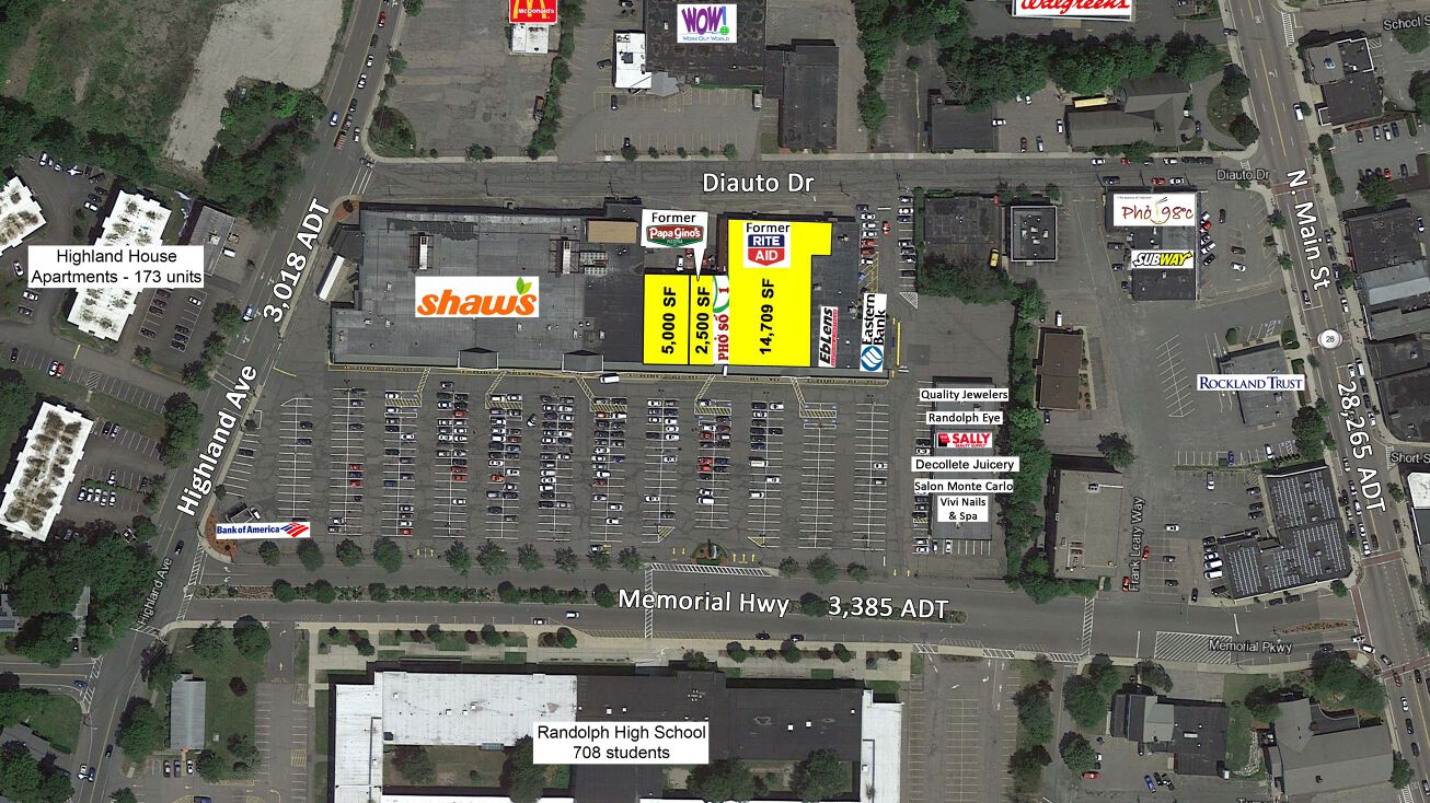 19 Memorial Pkwy, Randolph, MA 02368 Retail Space for Lease Shaw’s Plaza
