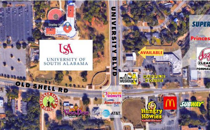 Pictures of Land, Retail property located at 10 N University Blvd, Mobile, AL 36608 for lease - image #1