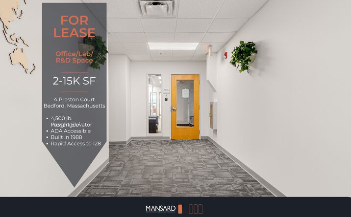 Pictures of Office, Industrial property located at 4 Preston Ct, Bedford, MA 01730 for lease - image #1
