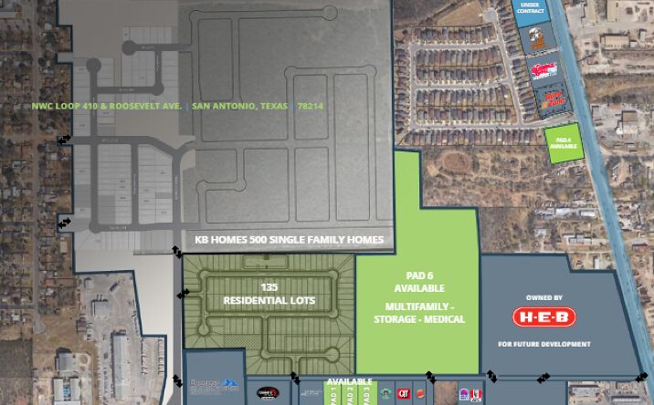 Pictures of Retail, Land property located at NWC Loop 410 and Roosevelt Avenue San Antonio, TX, San Antonio, TX 78214 for lease - image #1