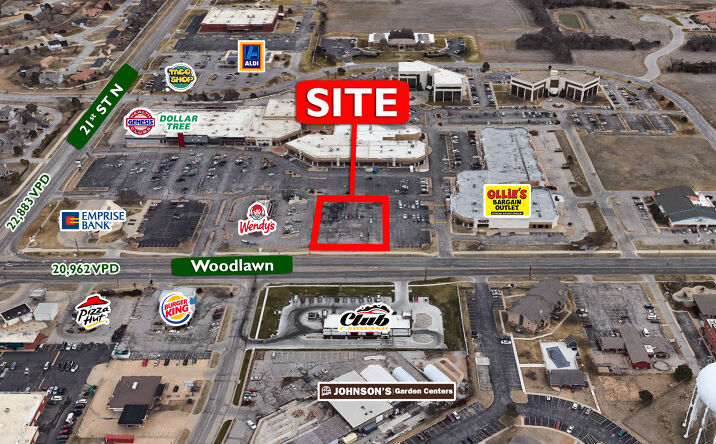 Pictures of Land, Retail property located at 2020-2120 N. Woodlawn Blvd., Wichita, KS 67208 for sales - image #1