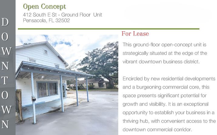 Pictures of Office property located at 412 S E St, Pensacola, FL 32502 for lease - image #1