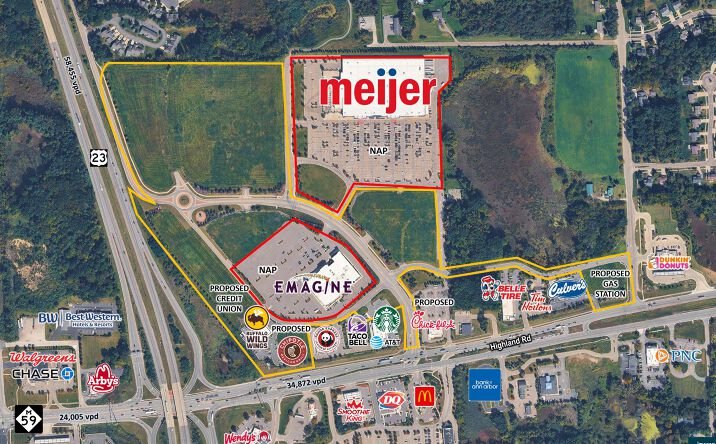 Pictures of Retail, Land property located at NEC M-59 & US-23, Hartland, MI 48353 for lease - image #1