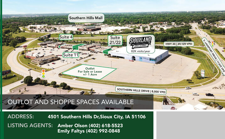 Pictures of Retail, Land, Restaurant property located at 4501 Southern Hills Dr, Sioux City, IA 51106 for sales - image #1