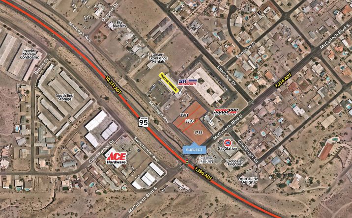 Pictures of Land property located at NWC HWY 95 & McCulloch Boulevard S, Lake Havasu City, AZ 86406 for sales - image #1