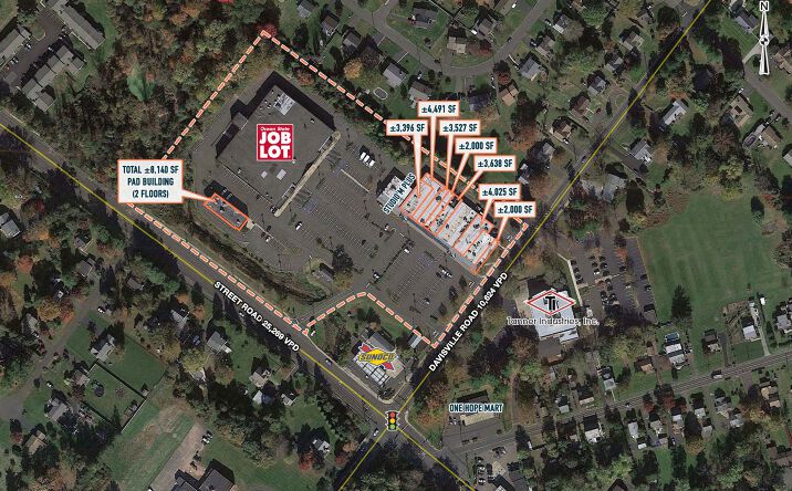 Pictures of Retail, Office, Restaurant property located at 800 E Street Rd, Warminster, PA 18974 for lease - image #1