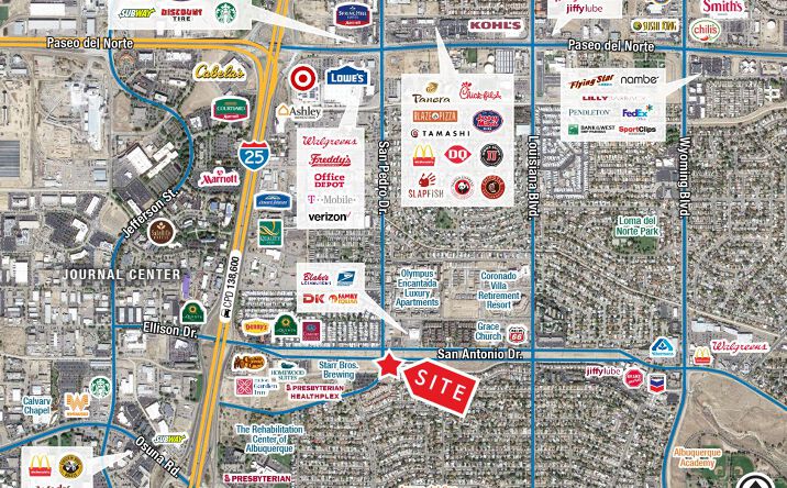 Pictures of Land property located at San Antonio Dr & San Pedro Dr, Albuquerque, NM 87109 for lease - image #1