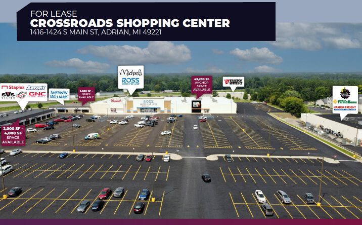 Pictures of Retail property located at 1416-1424 S Main St, Adrian, MI 49221 for lease - image #1