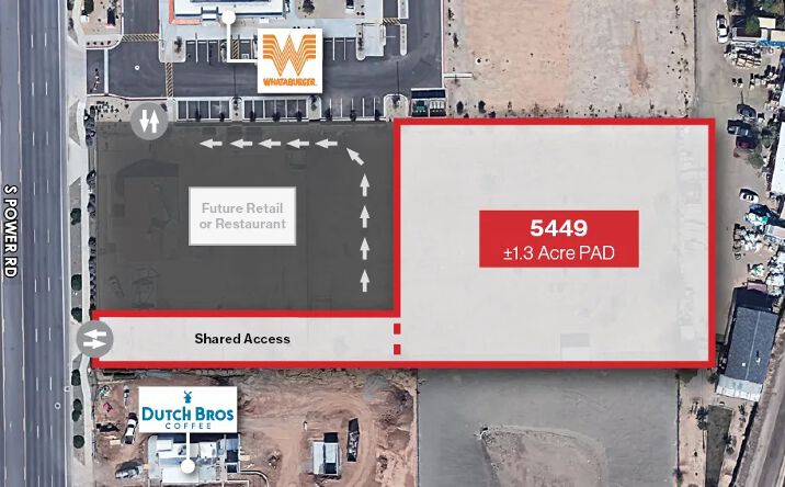 Pictures of Land property located at 5449 S Power Rd, Mesa, AZ 85212 for lease - image #1