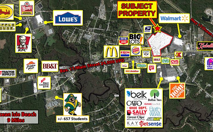 Pictures of Retail property located at Smith Avenue & Main Street, Shallotte, NC 28470 for lease - image #1