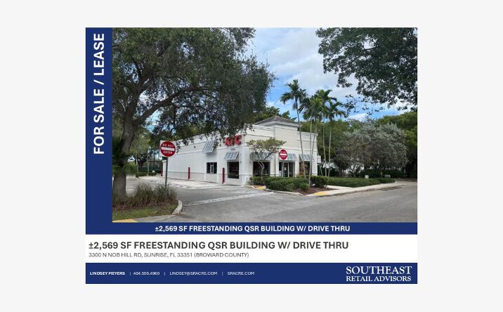 Pictures of Restaurant, Retail property located at 3300 N Nob Hill Rd, Sunrise, FL 33351 for lease - image #1