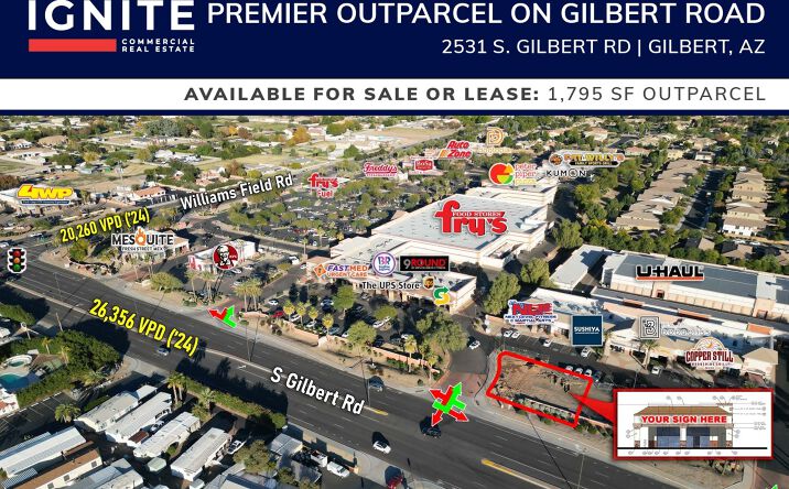 Pictures of Retail property located at 2531 S Gilbert Rd, Gilbert, AZ 85295 for lease - image #1