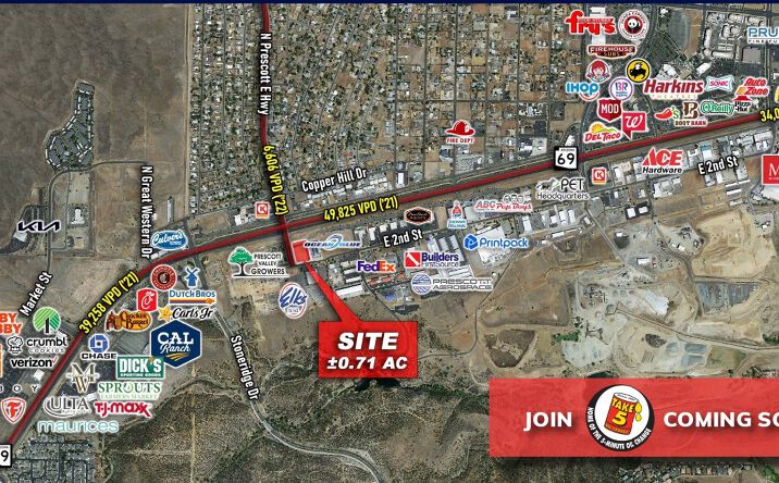 Pictures of Land property located at SEC SR 69 & Prescott E Hwy, Prescott Valley, AZ 86314 for lease - image #1