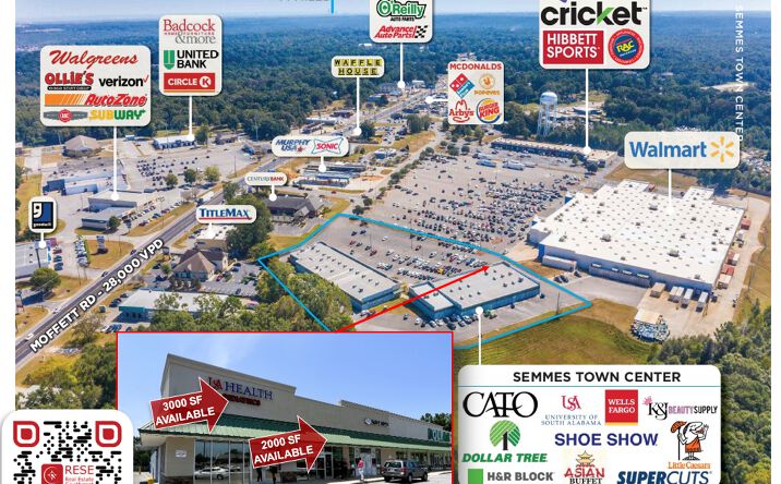 Pictures of Retail, Office property located at 7885 Moffett Rd, Semmes, AL 36575 for lease - image #1