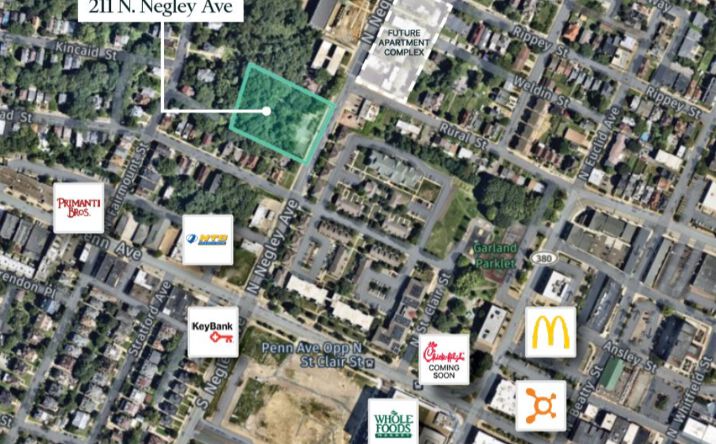Pictures of Retail, Land property located at 211 N Negley Ave, Pittsburgh, PA 15206 for lease - image #1